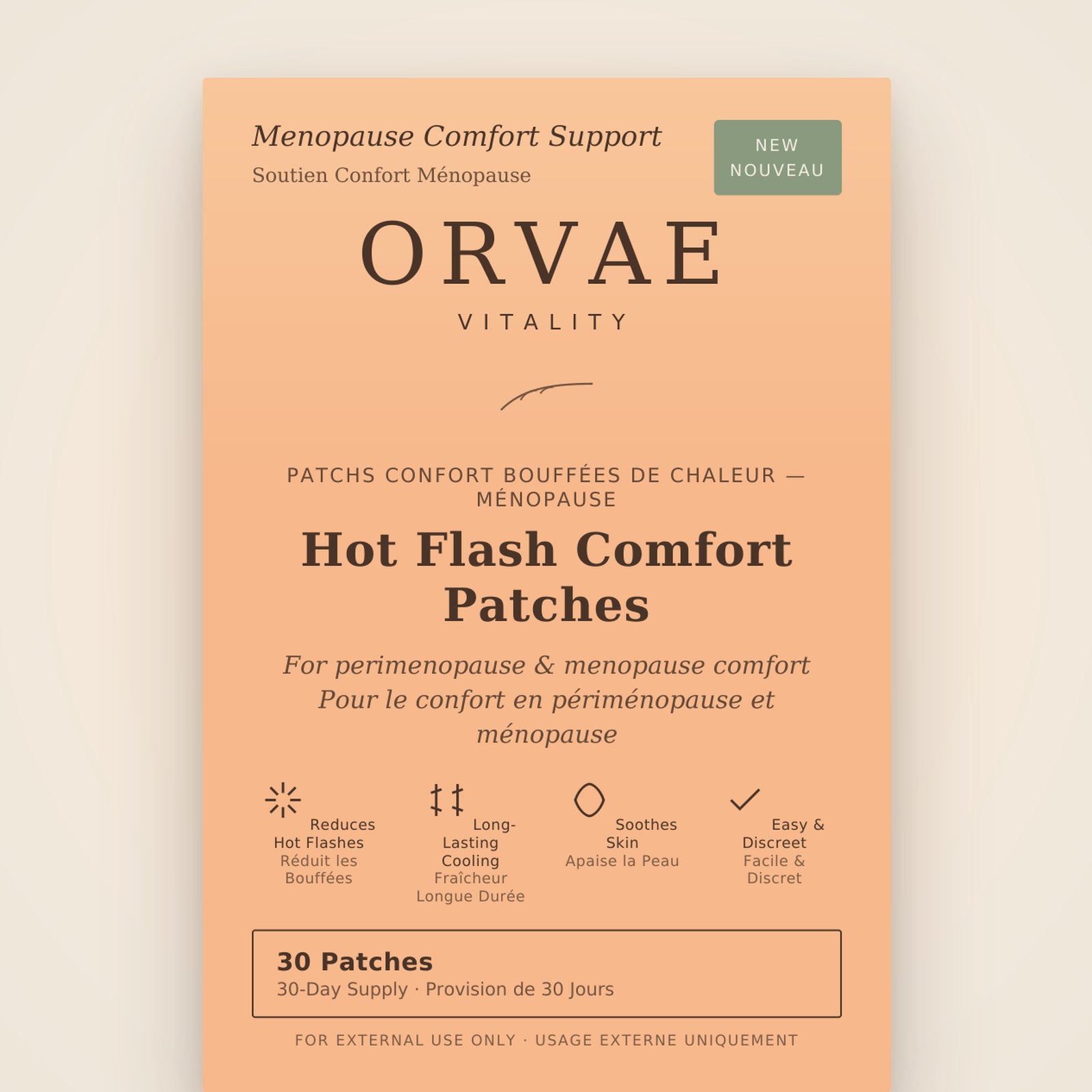 Orvae Vitality Hot Flash Patch